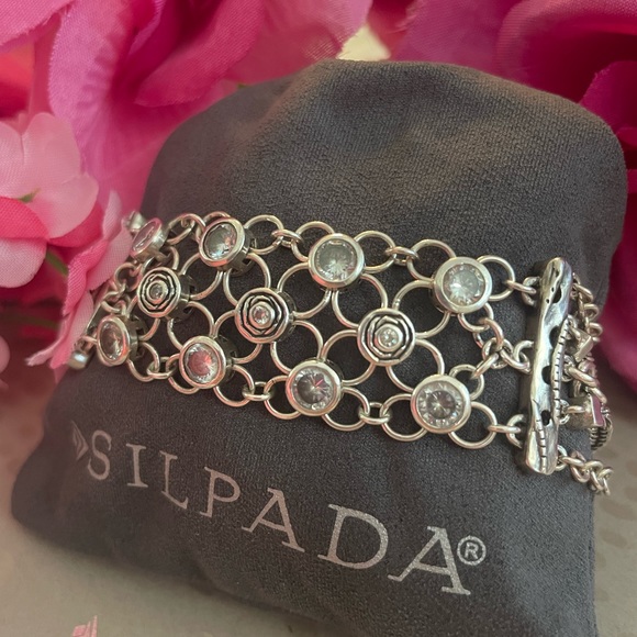 Silpada Cubic Zirconia Sterling Silver ‘CAVALIER’ Bracelet B2711 - Picture 5 of 17